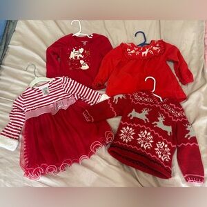 Red and White Holiday Baby Outfits